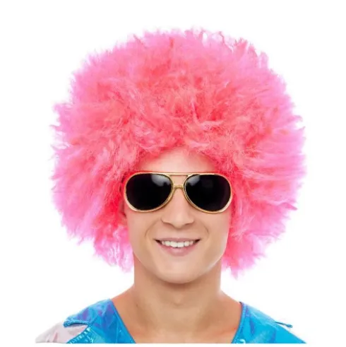 Peluca Extra Afro Fucsia