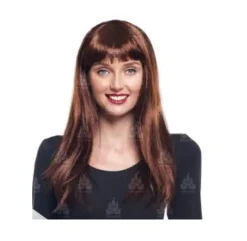Peluca Lisa Castaña