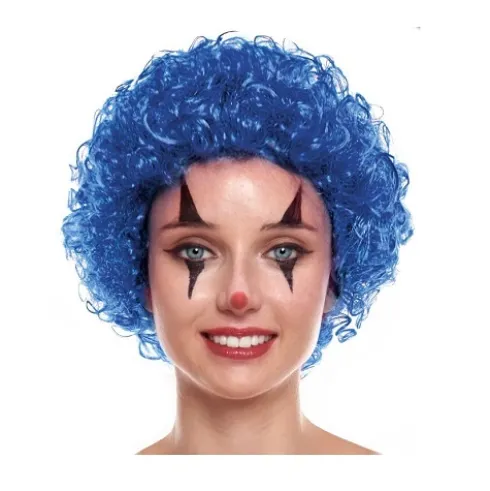 Peluca Payaso Azul Oscuro 70G