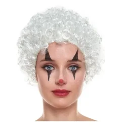 Peluca Payaso Blanco 70G