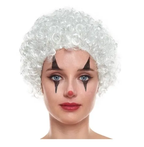 Peluca Payaso Blanco 70G