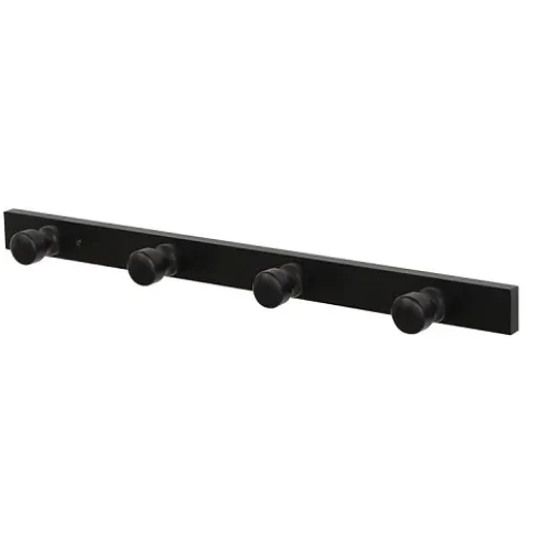 Perchero A Fijar 4 Ganchos – Negro