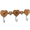 Perchero de Pared Corazón 3 Ganchos Natural
