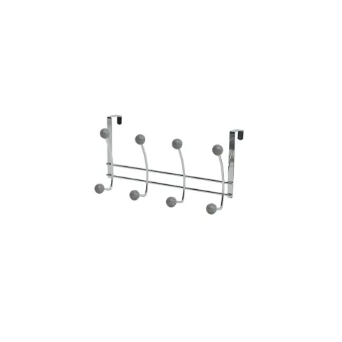 Perchero Metal 8 Ganchos – Cromo/Gris