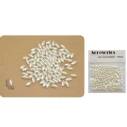 Perlas Imitación Oval Beige 4X8MM