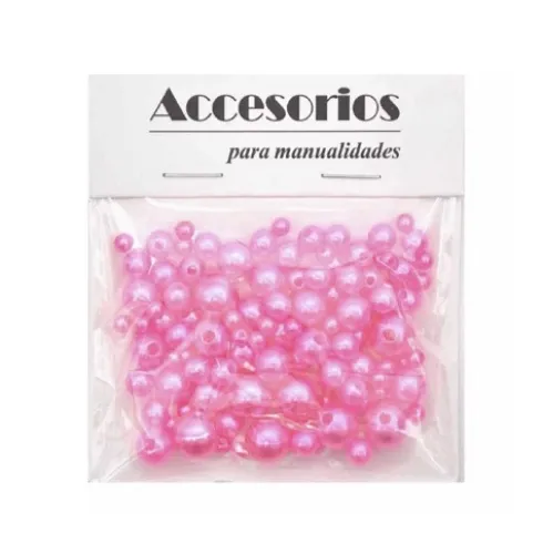 Perlas Imitación Rosa Barbie 4-10MM
