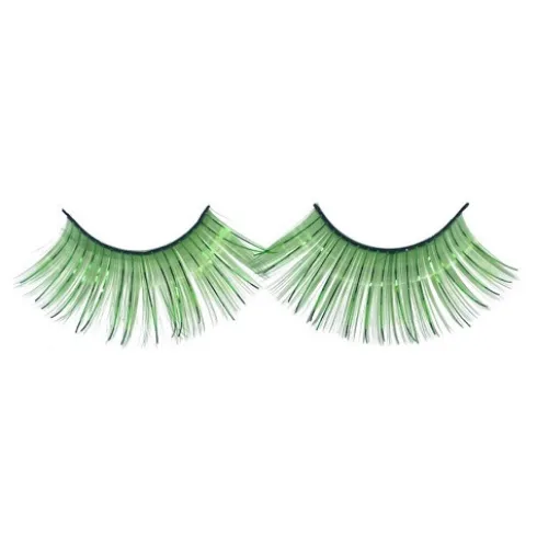 Pestañas Verde Plata