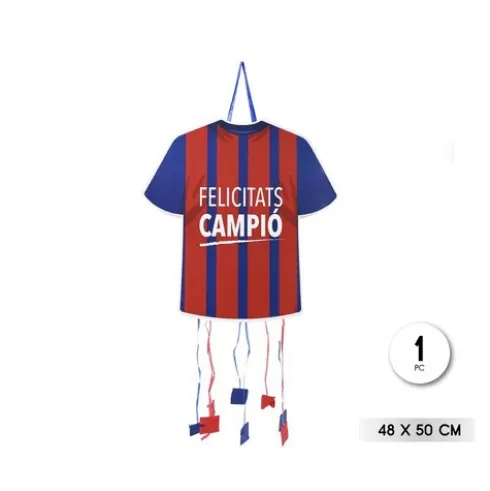 Piñata Plegable Camiseta Futbol Azul/Rojo