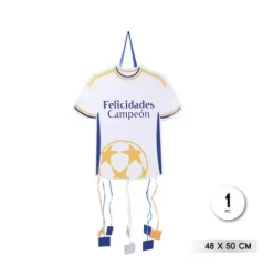 Piñata Plegable Camiseta Futbol Blanco