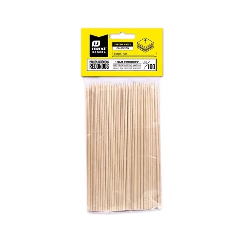 Pinchos De Bambú Redondos 15CM 100U