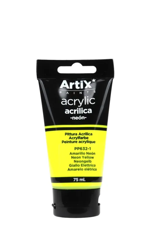 Pintura Acrílica 75ml Amarillo Neón