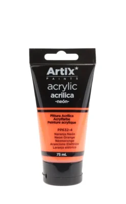 Pintura Acrílica 75ml Naranja Neón