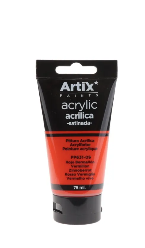 Pintura Acrílica 75ml Rojo Bermellón