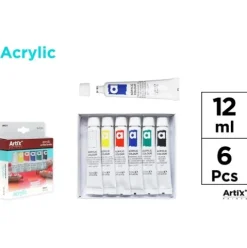 Pintura Acrílica 12ML 6 Tubos