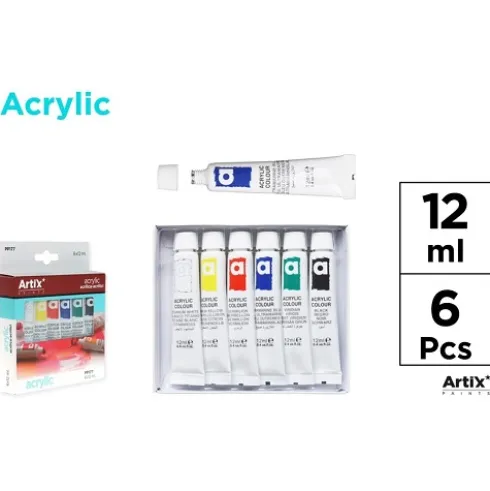Pintura Acrílica 12ML 6 Tubos