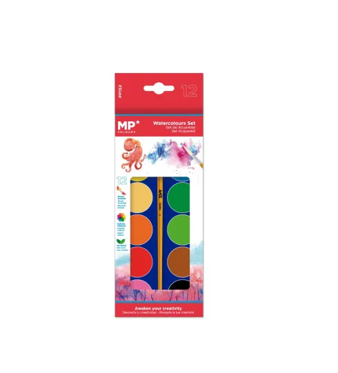 Pintura Acuarela 12 Colores