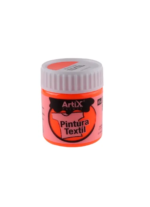 Pintura Textil 45ml Naranja Neón