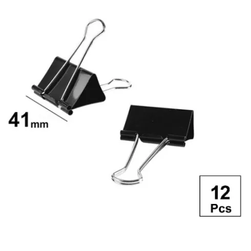Pinza Abatible Negro 41mm 12u