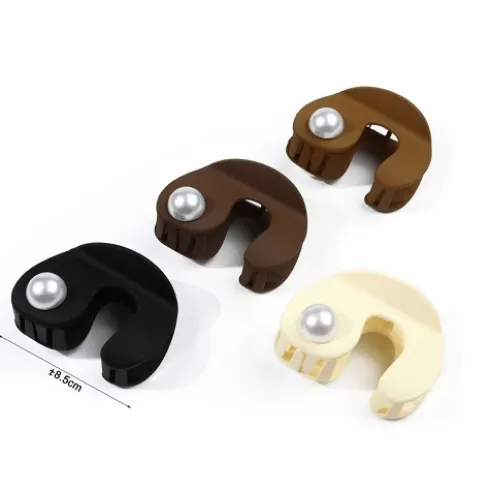 Pinza Para Cabello Colores Con Perla 8.5cm