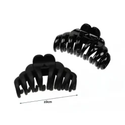 Pinza Para Cabello Mate/Brillo Negro 9cm