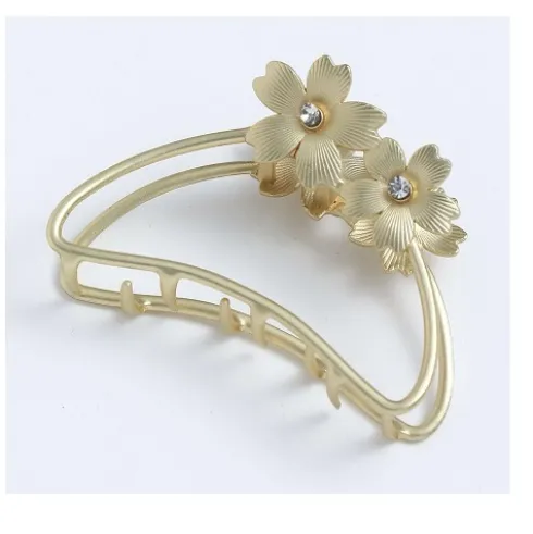 Pinza Para Cabello Metal Flor 8cm