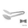Pinzas Cocina Acero Burguer 24cm