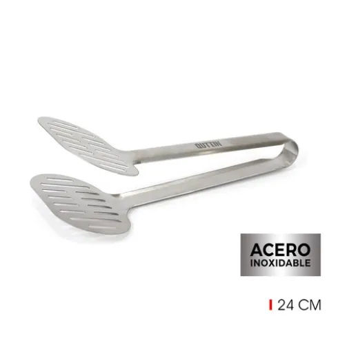 Pinzas Cocina Acero Burguer 24cm
