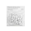 Pinzas de Madera Blanco 2.5CM 20PCS