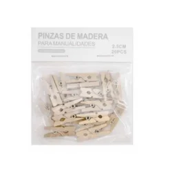 Pinzas de Madera Natural 2.5CM 20PCS