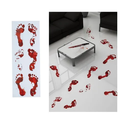 Pisadas Sangre Adhesivas 2 Hojas 25x70cm