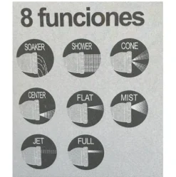 Pistola de Agua Pulverizadora Ajustable 8 Funciones