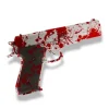 Pistola Falsa Con Sangre 25cm