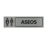 Placa De Aseos 18X5CM/0.8MM