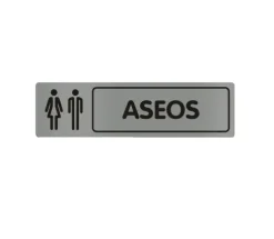 Placa De Aseos 18X5CM/0.8MM