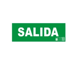 Placa De Salida PVC 29X10CM/0.6MM