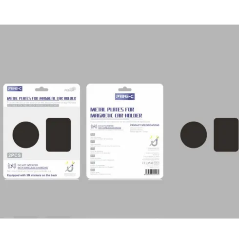 Placa Metálica Adhesiva para Soporte Magnético 2PCS