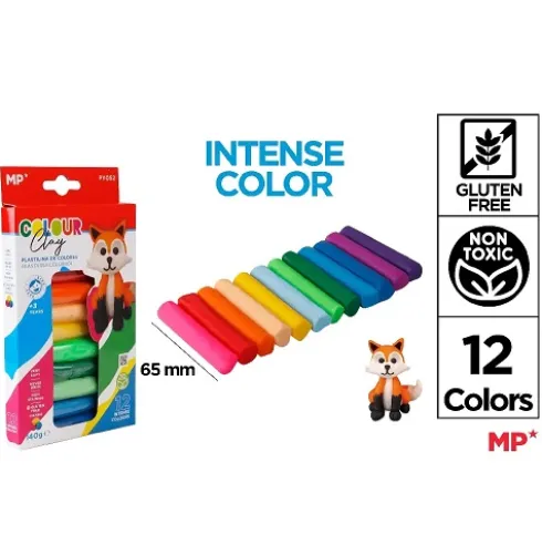 Plastilina 12 Barritas 140G Colores