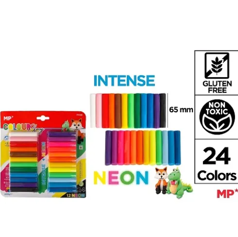 Plastilina 24 Barritas 200G Colores