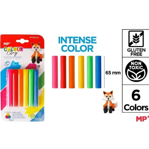 Plastilina 6 Barritas 70G Colores