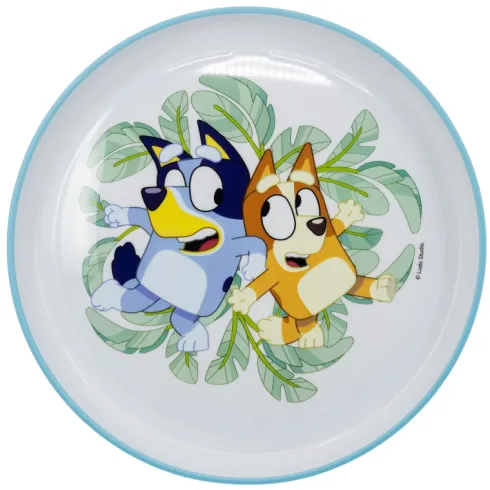 Plato Antideslizante Premium Bicolor Bluey