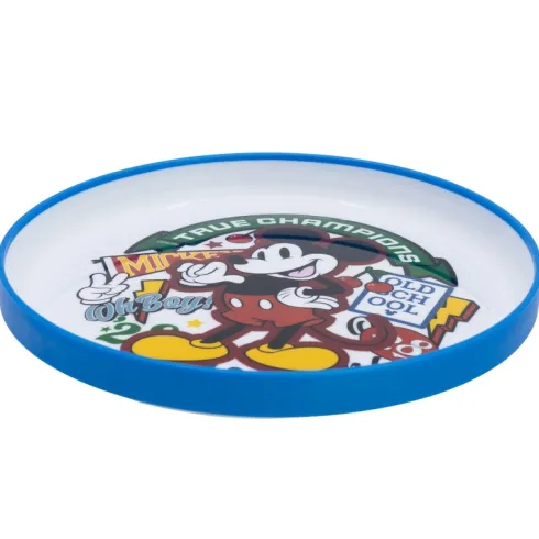 Plato Antideslizante Premium Bicolor Mickey True Champions