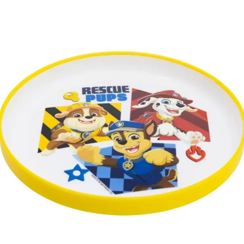 Plato Antideslizante Premium Bicolor Paw Patrol Boy Rescue Pups