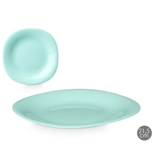 Plato Cuadrado Opal Verde 21,5cm