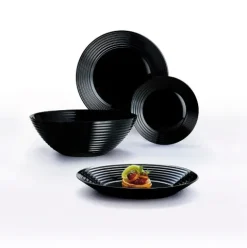 Plato Llano Harena Negro Lum 25cm