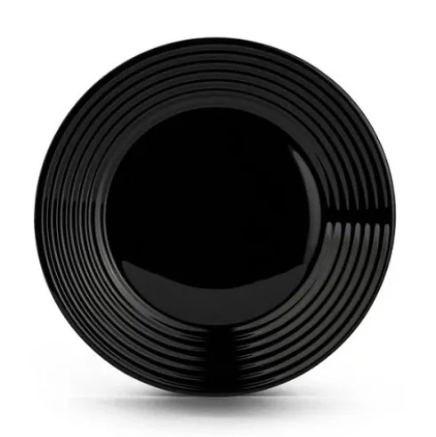 Plato Llano Harena Negro Lum 25cm