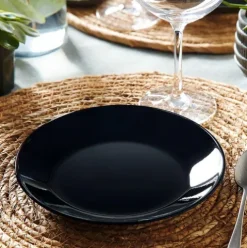 Plato Llano Zelie Negro 25cm