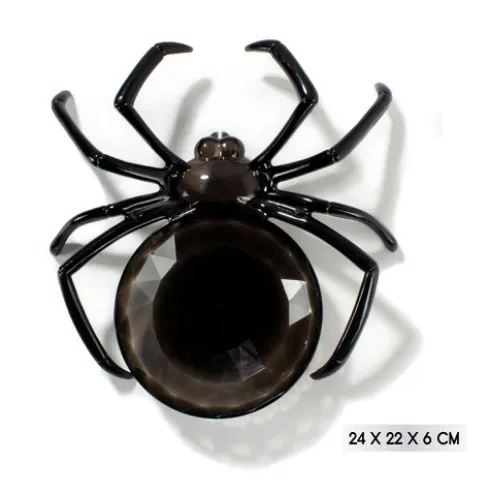 Plato Plástico Spider Negro