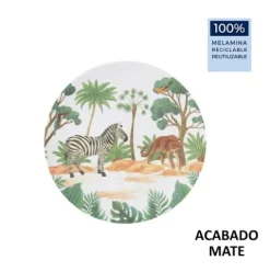 Plato Postre 20cm Sauvage Melamina Mate La Med