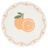 Plato Postre Fruity Naranja 19cm