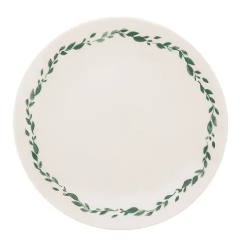 Plato Postre Laurier Porcelana Blanca 19cm
